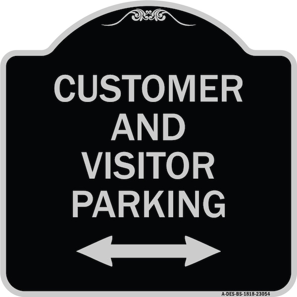 Signmission Reserved Parking Customer and Visitor Parking Heavy-Gauge Aluminum Sign, 18" x 18", BS-1818-23054 A-DES-BS-1818-23054 - main